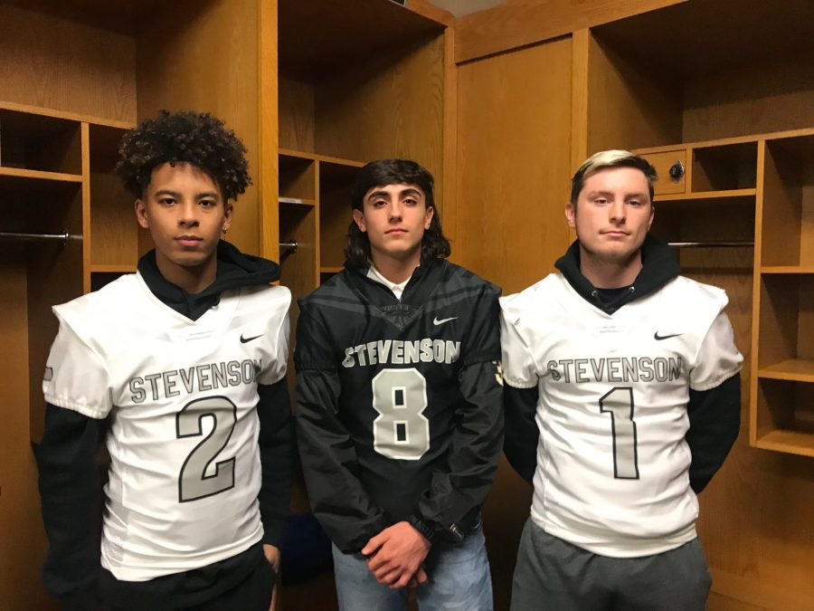 Andrew Heer, Angelo Easter, and Ethan Hershal-Arango on their official visit to Stevenson. (Photo provided by Andrew Heer)