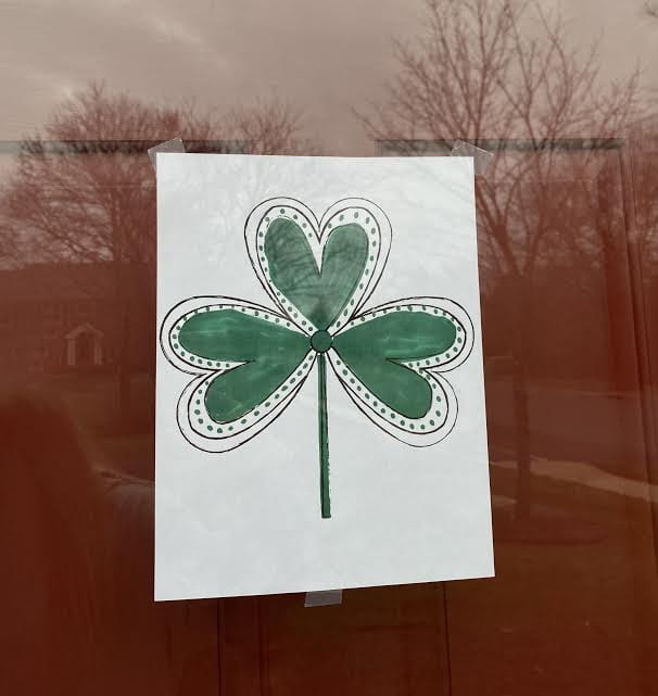 Shamrock to decorate your front door with for the community!