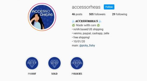 Ganesans business sells jewelry that she had made. Screenshot taken by Pratha Ravani.