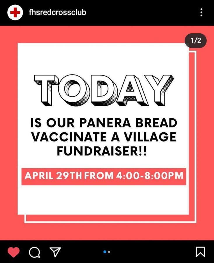 The fundraiser was on April 29th. Screenshot taken by Pratha Ravani from the Freedom Red Cross instagram page.