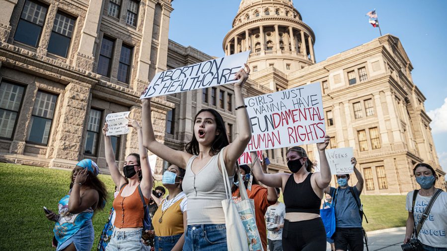 Pro-choice activists march outside the Texas State Capitol on Sept. 1, 2021. Photo provided by foxnews.com