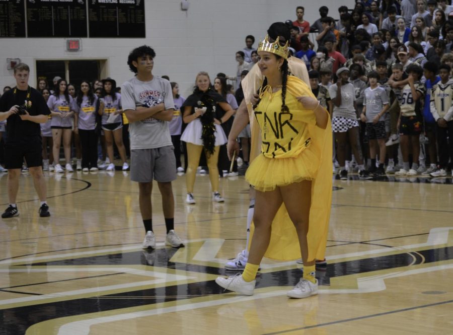 FHS class of 2024 President Yasmeen Ashour, during homecoming pep rally. 