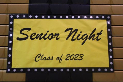 A poster welcoming all the seniors, families, and friends. 