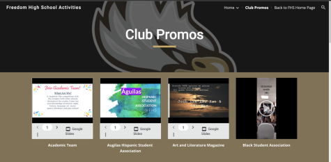 Freedom High Schools Club promos on the FHS website.