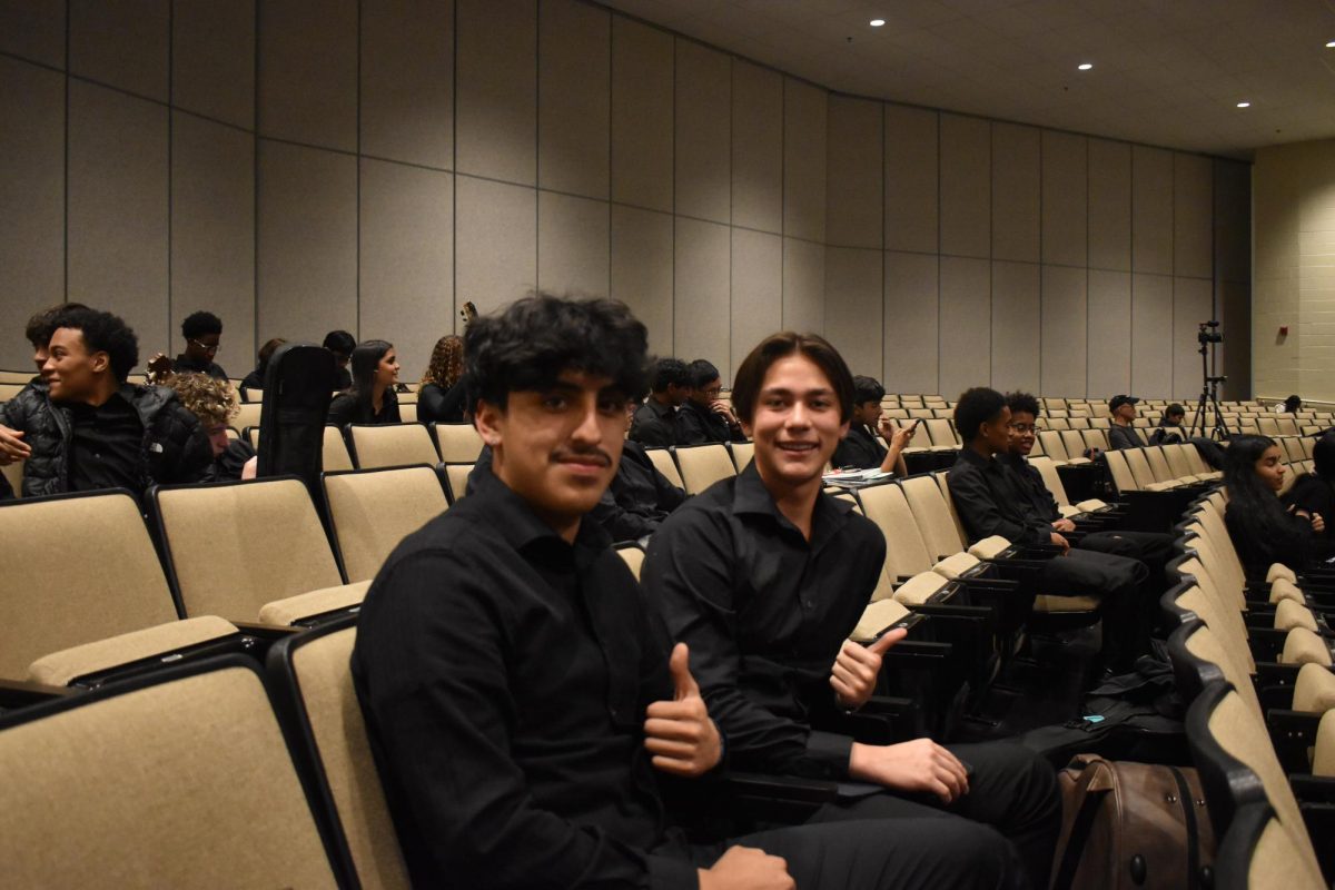 Marcos Ramos and Maximo Herrera are two students part of the Freedom Artist Guitar program.