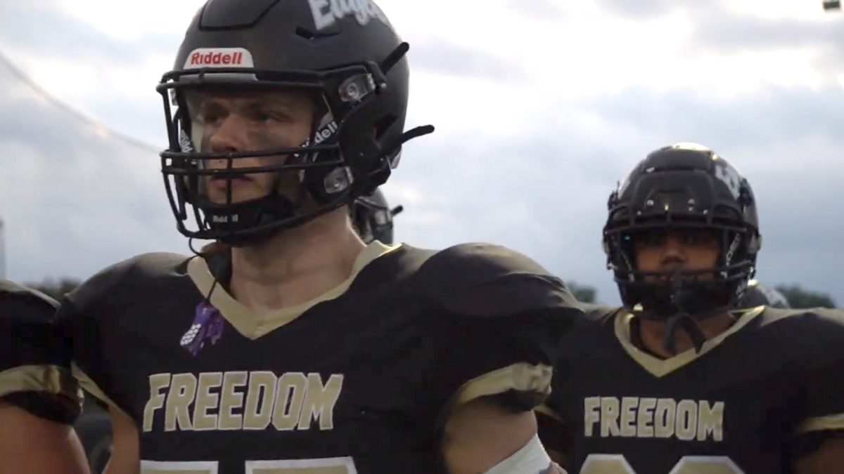 Freedom Eagles warm up before the game. 